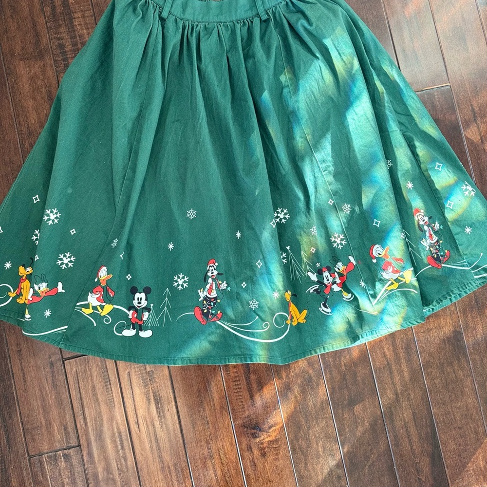 Disney Green Skirt with Mickey and Friends